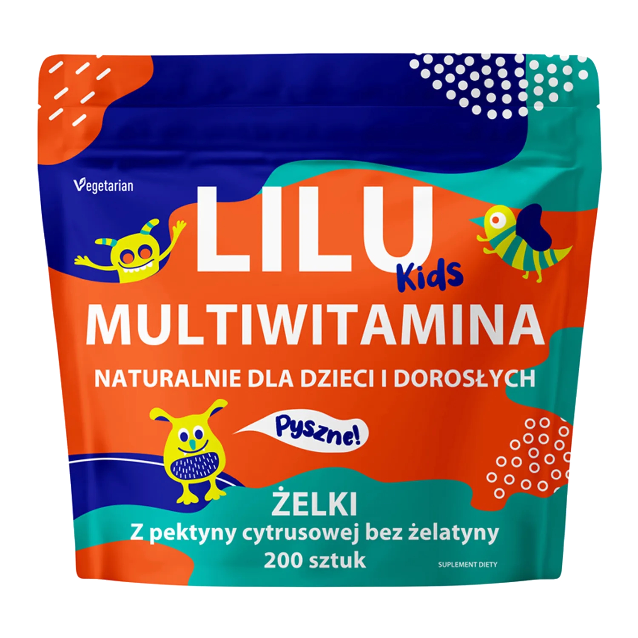 Lilu kids - multiwitamina, żelki dla dzieci i dorosłych, 200 sztuk
