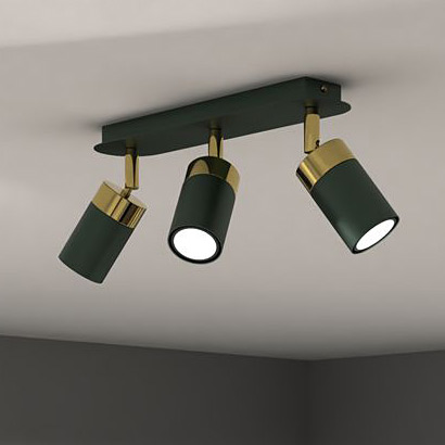 Milagro Joker lampa podsufitowa 3x7W zielony/złoty MLP7719