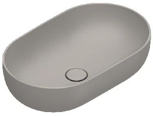 Catalano Sfera umywalka 60x37 cm owalna nablatowa Tortora Satinato 0522610032