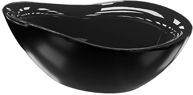 LaVita Reus wanna 180x89 cm wolnostojąca czarny mat/połysk