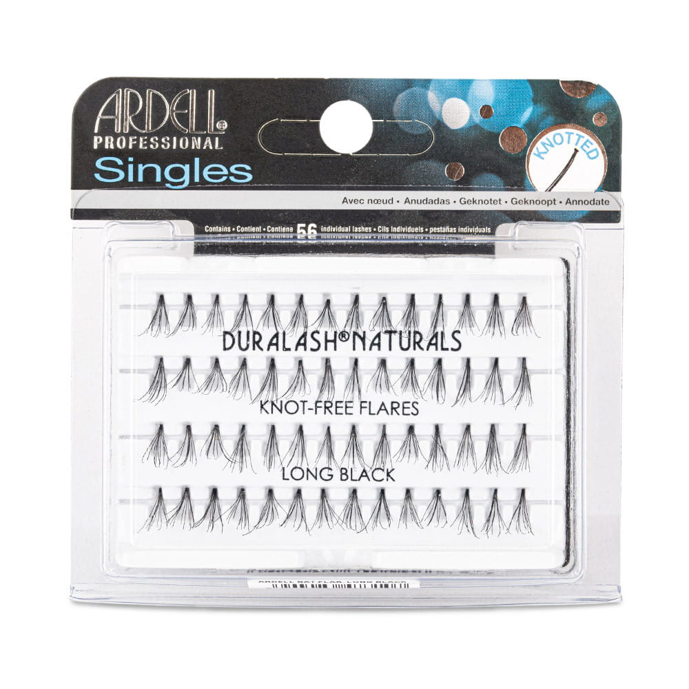 Kępki rzęs Ardell Singles Duralash Naturals Knot-Free Flares Long Black 56szt