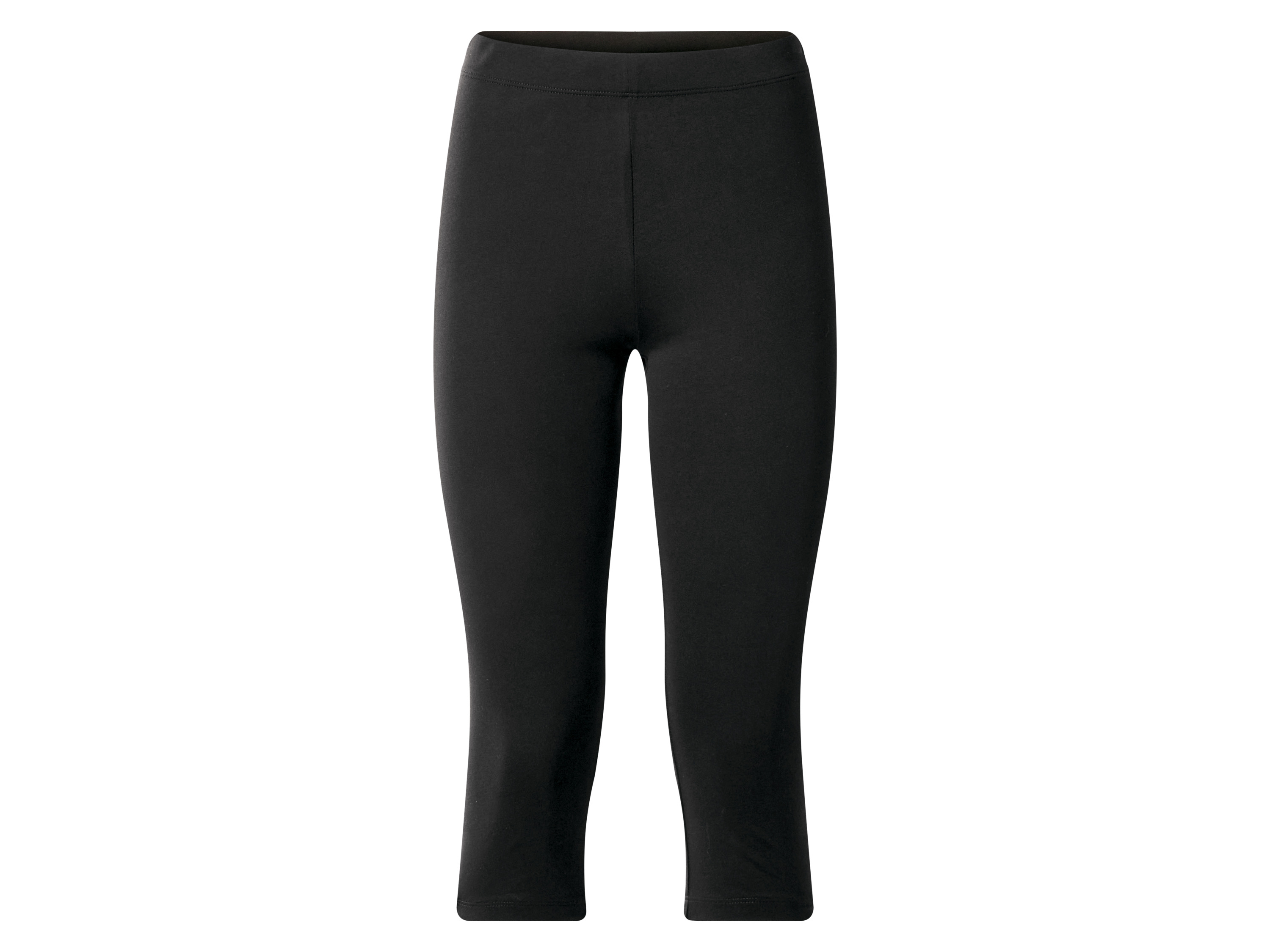 Esmara Legginsy capri damskie Czarny, M 40/42
