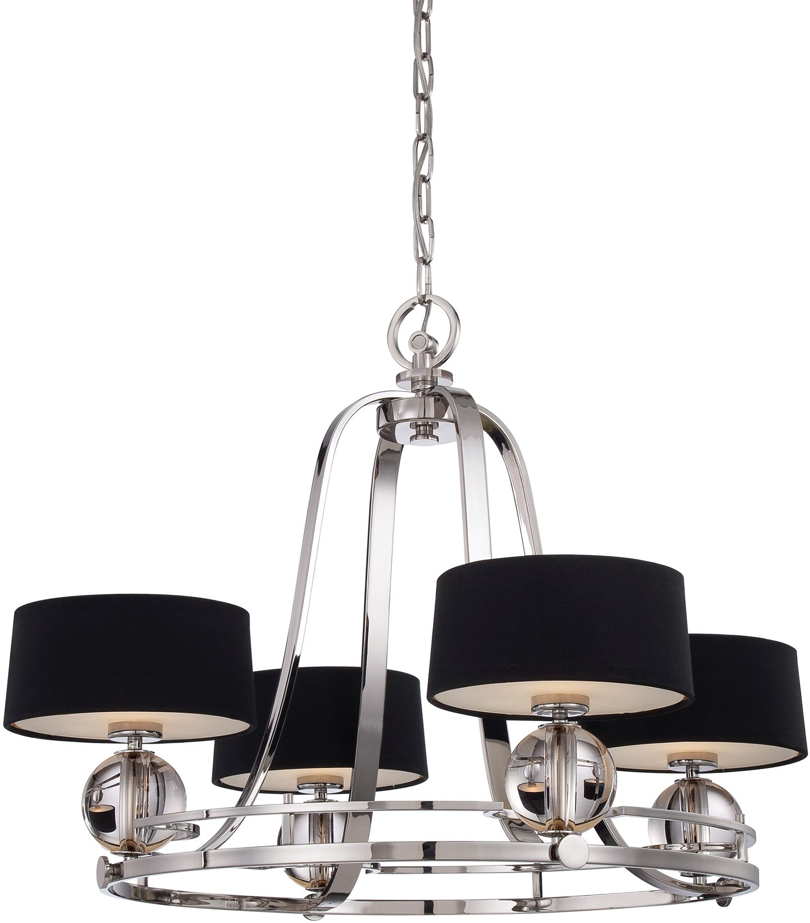 Darmowa Dostawa - Lampa wisząca 4x3 W srebrna Elstead Lighting Gotham QZGOTHAM4