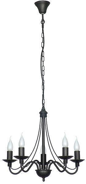 Darmowa Dostawa - Lampa wisząca 5x10 W czarna Aldex Róża 397F1