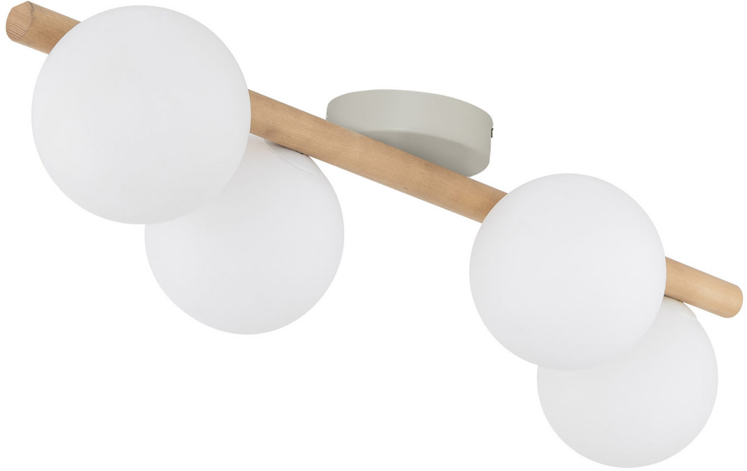 Darmowa Dostawa - Lampa podsufitowa 4x6 W biała-drewno TK Lighting Estera Wood 5769
