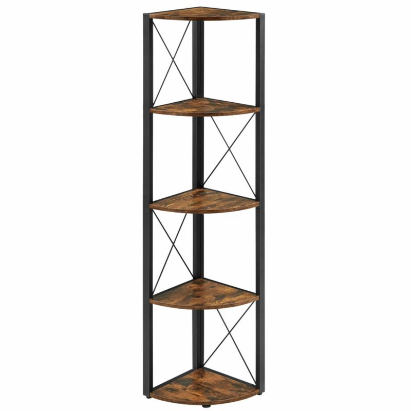 Regał narożny Songmics VASAGLE LLS034B22 5 półek loft industrialny 30x30x160 cm 1 szt.