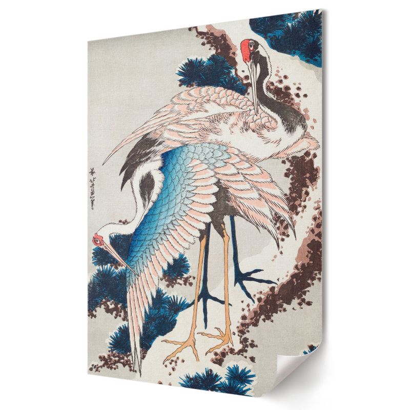 Plakat na ścianę Wallfluent Format A4 Żurawie na drzewie Artysta Hokusai 1 szt.