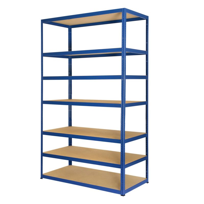 Regał metalowy MODO24 magazynowy niebieski helios 270x150x35cm 7 półek po 175 kg 1 szt.