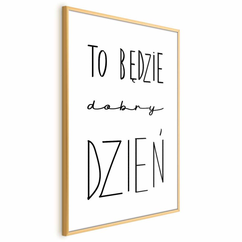 Plakat Artgeist Dobry dzień 29,7x42 cm z ramą złotą 1 szt