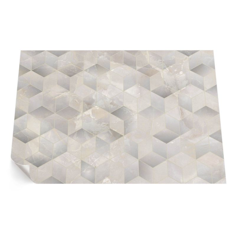 Zewnętrzny Dywan Winylowy ArtPrintCave 100x150 cm Sześciany 3D nowoczesny wzór geometryczny 1 szt.