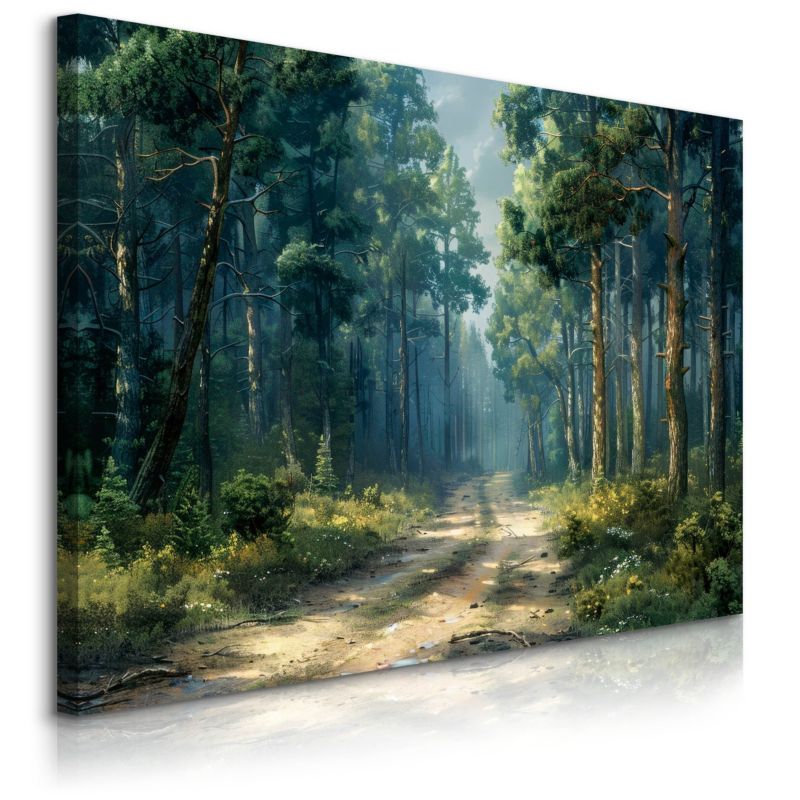 Obraz Muralo Na Płótnie Zielony Las Przyroda 90x60 cm 1 szt.