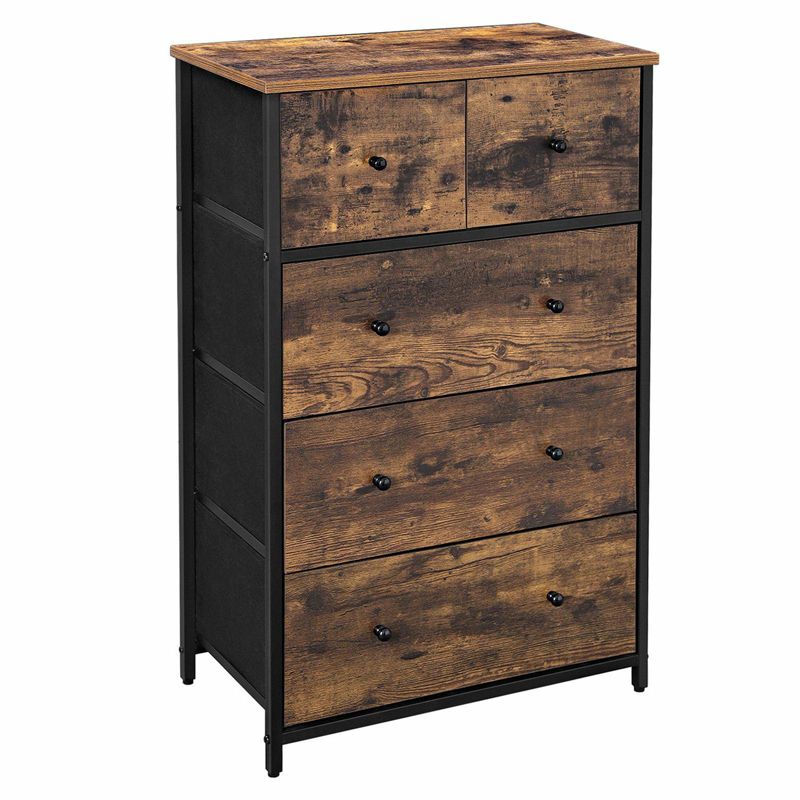 Komoda Songmics z szufladami 56 cm rustykalny brąz 1 szt.