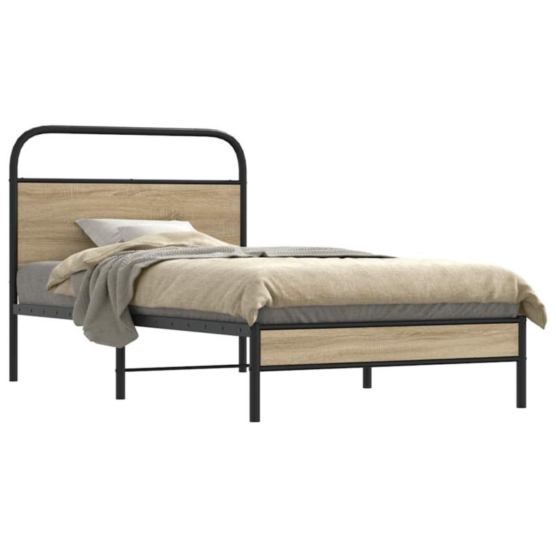 Łóżko metalowe WaszeMeble 90x190 cm brązowe WM-4100348 1 szt.