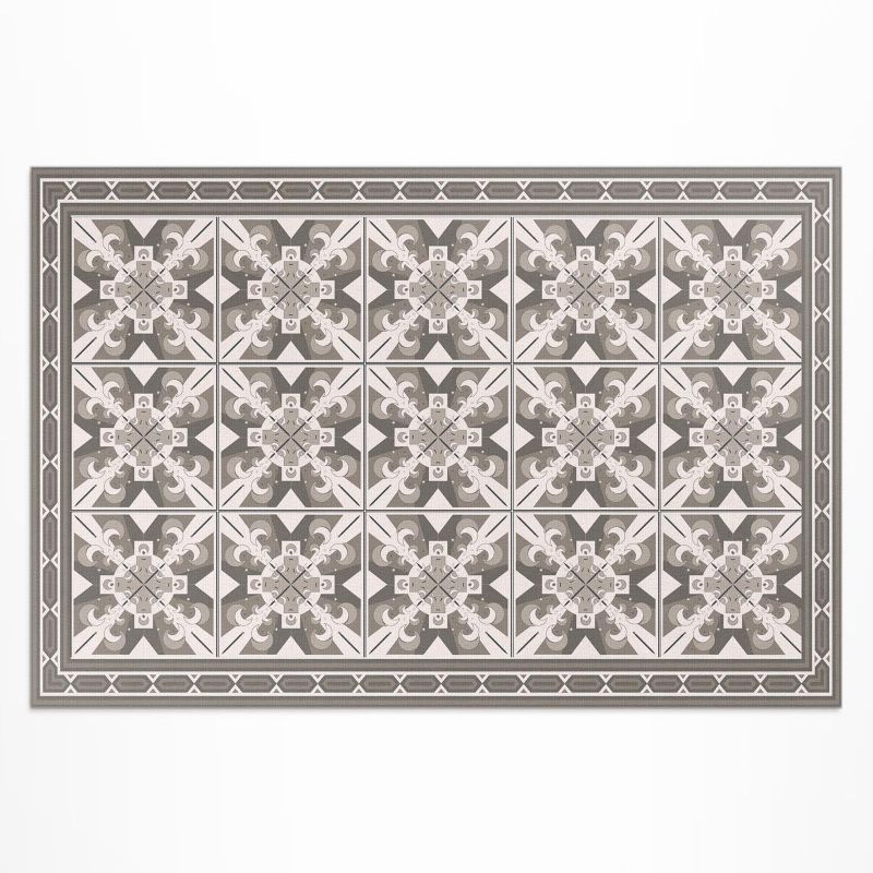 Dywan Winylowy Z Nadrukiem Wallfluent 100x150 cm Geometryczne romby zdobione kafelki 1 szt.