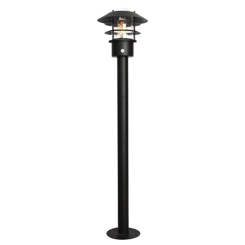 Lampa ogrodowa stojąca Elstead Helsingor czarna czujnik ruchu 1 x E27 x 60W IP44 wym: 100 x 21,8 x 21,8 cm - 1 szt.