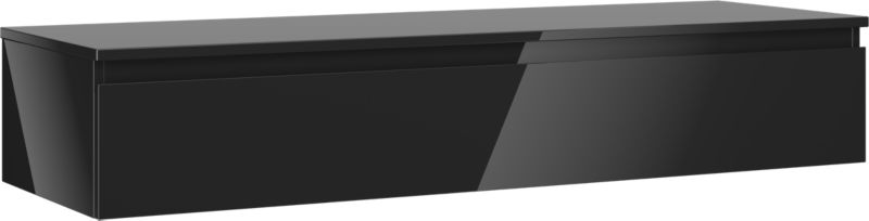 Szafka łazienkowa podumywalkowa Mexen Orio czarna połysk 140 cm 1 szuflada 1 szt.