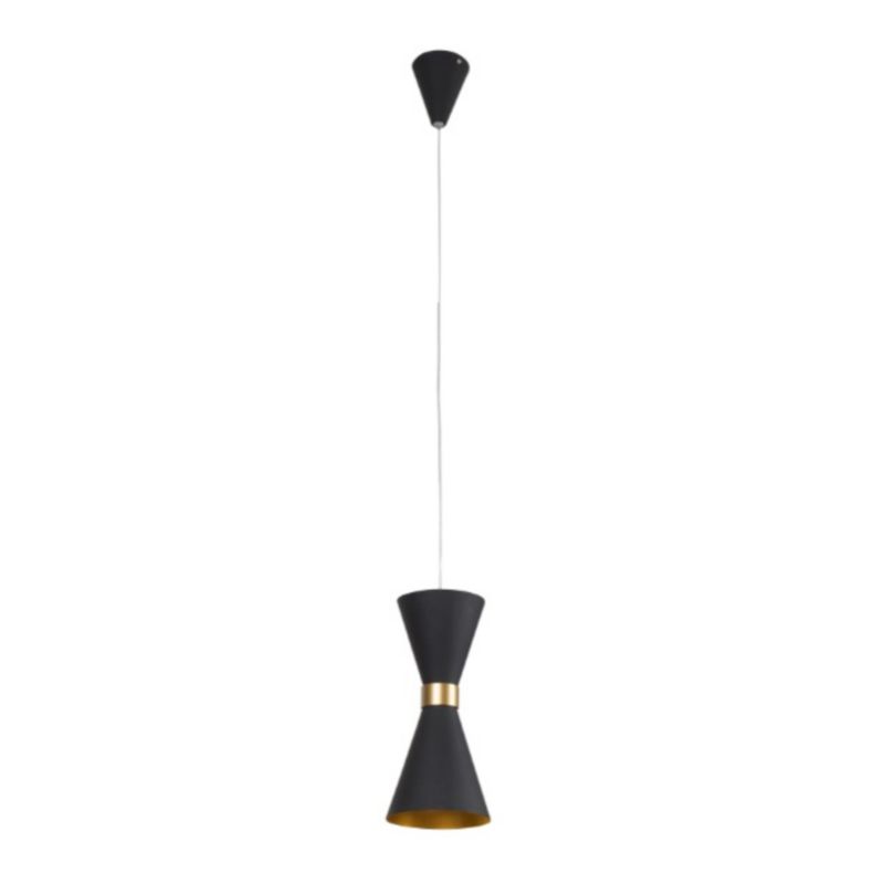 Lampa wisząca Maxlight Cornet czarno-złota nowoczesna wbudowany LED 5W 1 szt.