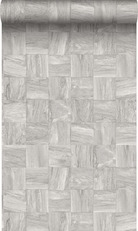 tapeta flizelinowa z ekoteksturą Origin Wallcoverings motyw sklejki jasnoszarym 53 cm x 10.05 m - 1 rol.