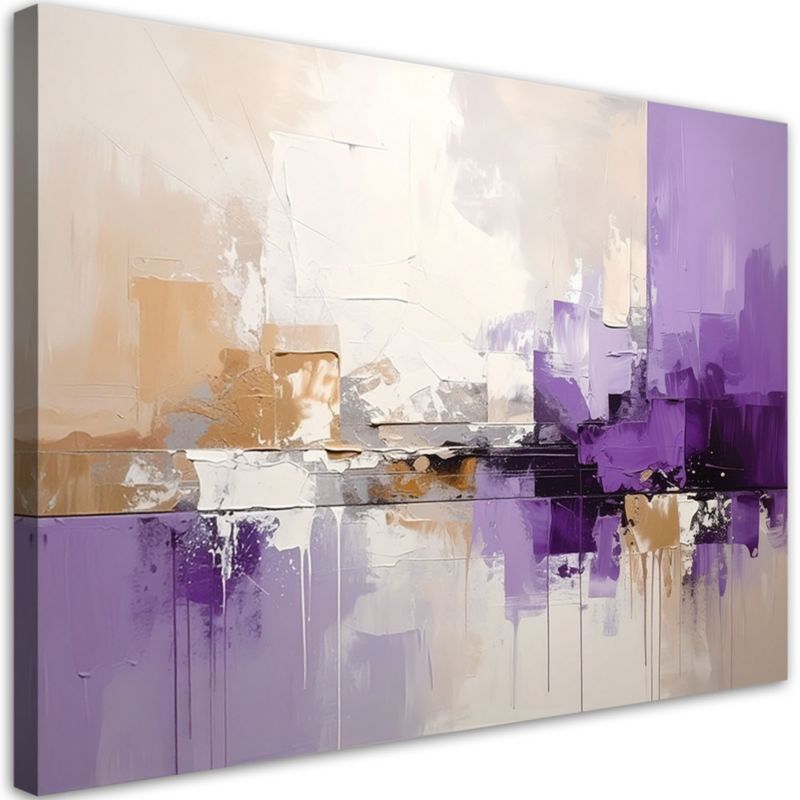Obraz do salonu sypialni kuchni biura loftu Feeby Fioletowa nowoczesna 100x70cm 1szt