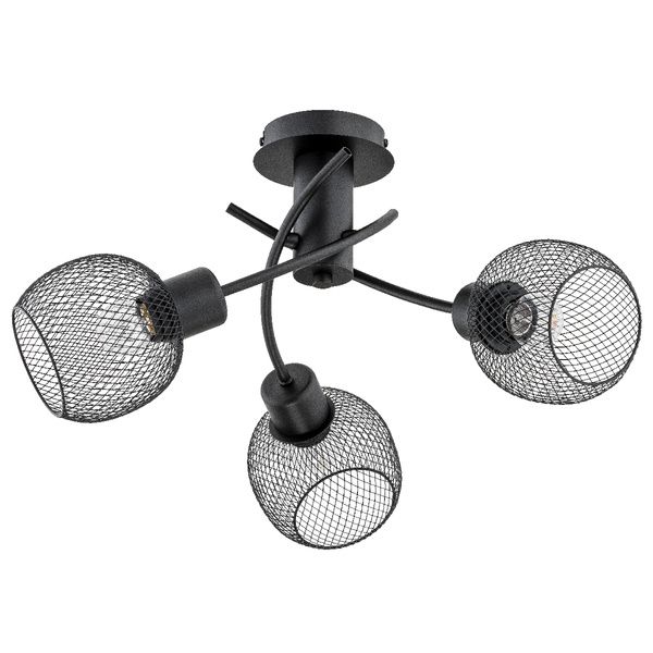 Lampa sufitowa wisząca Alfa Watsa czarna industrialna 3xE27 x 15W 1 szt.