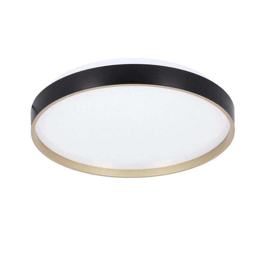 Czarna złota lampa sufitowa plafon LED 18W 33 cm FLORIDA