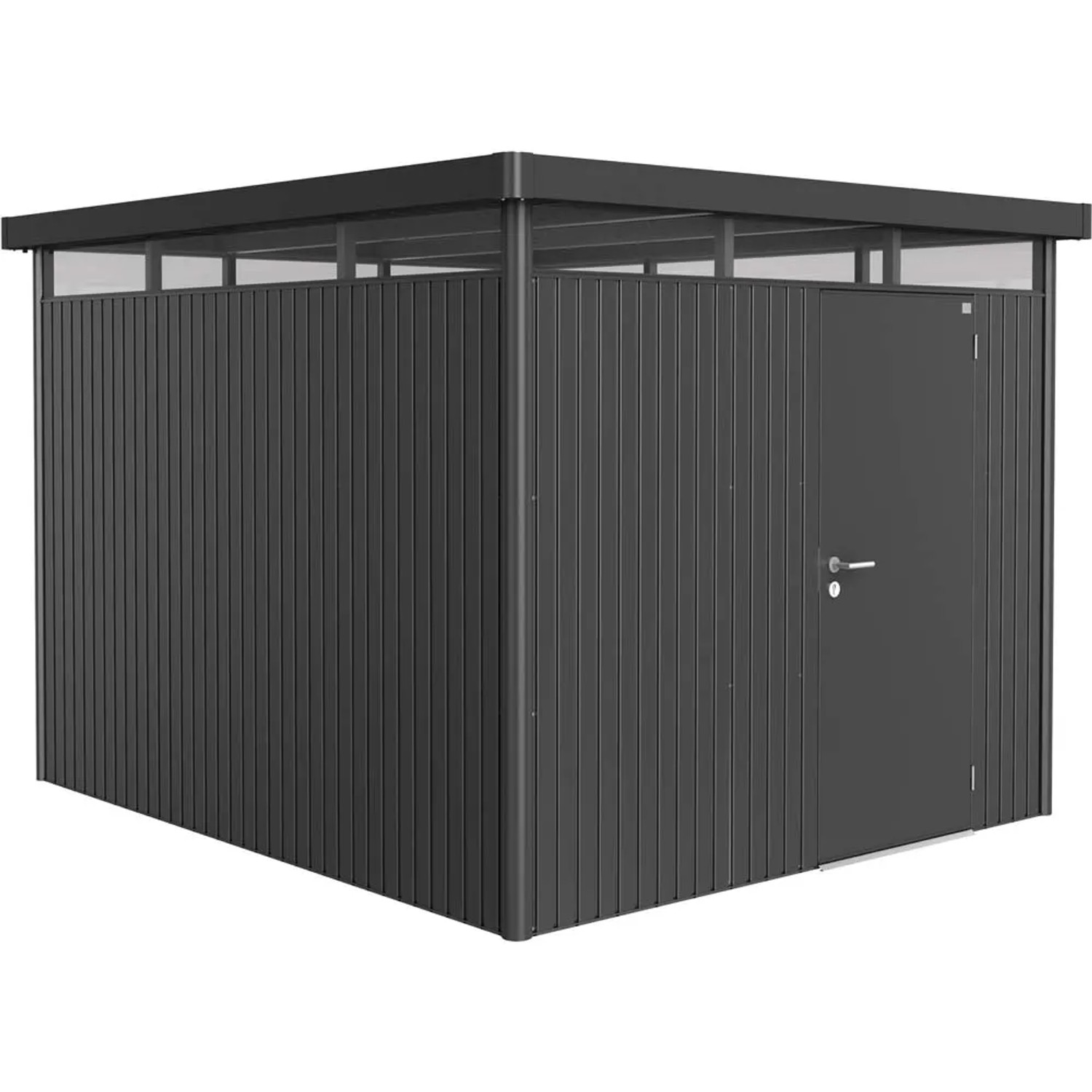 Biohort Domek ogrodowy HighLine H5 ciemnoszary drzwi pojedyncze - 275 x 315 cm