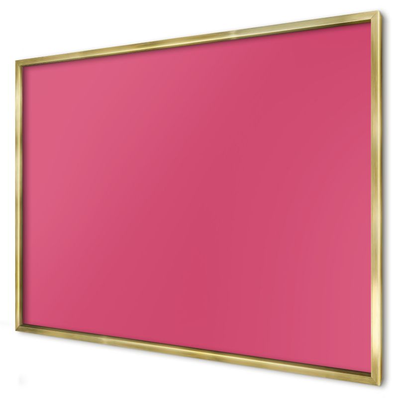Magnetyczna tablica ozdobna Wallfluent 100x70 Róż energetyczny w złotej ramie 1szt