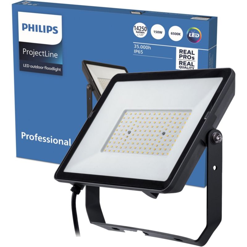 Naświetlacz ProjectLine LED Philips Lampa Reflektor 150W 14250lm 6500K IP65 Czarny 1 szt.