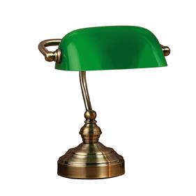 Markslöjd Bankers lampa biurkowa 1x40W patyna/zielony 105930 - Wysyłka w 24h