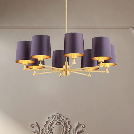 Argon Princeton lampa wisząca 8x15 W mosiądz 5072