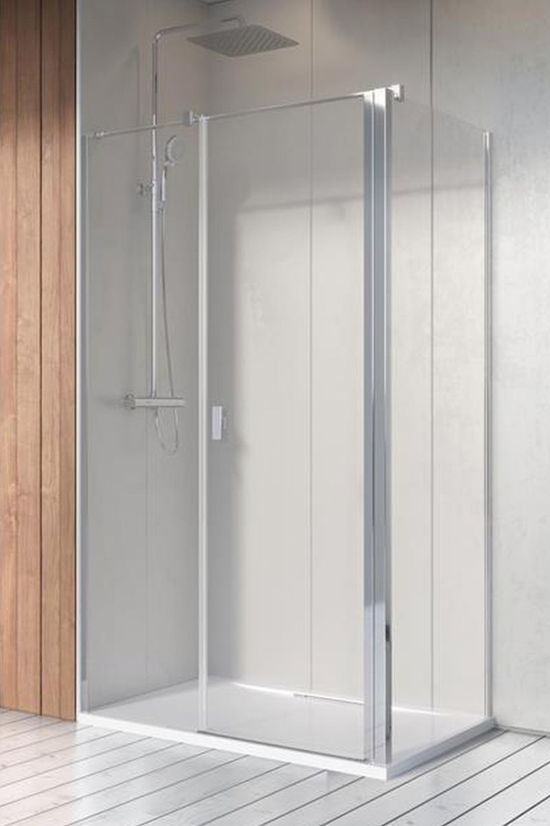Radaway Nes 8 KDS II ścianka prysznicowa 80 cm boczna chrom/szkło przezroczyste 10080080-01-01