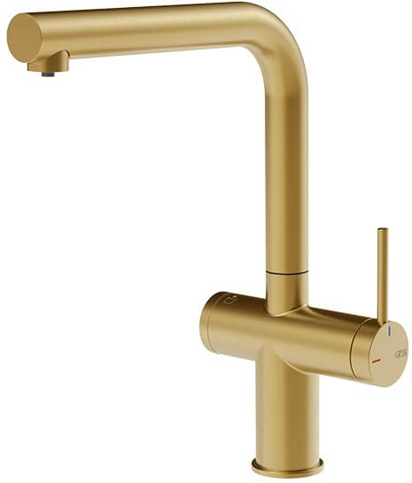Gessi Inedito bateria kuchenna do filtra wody stojąca złota 60571.716