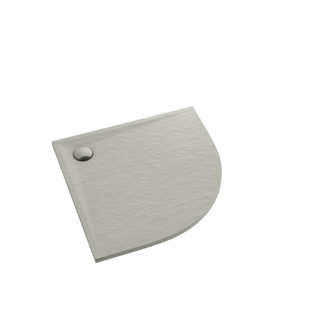 Darmowa Dostawa - Brodzik półokrągły 80x80 cm cement Schedline Libra Cement Stone 3SPL1O8080CTST