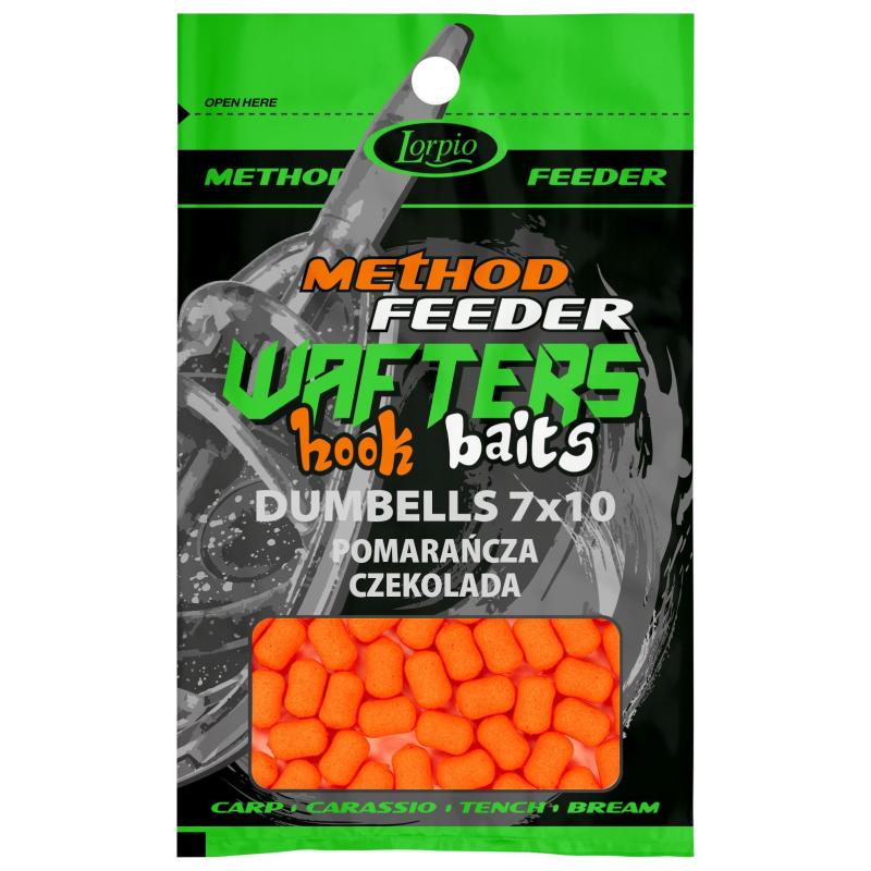 Lorpio Kulki Wafters Hook Baits Dumbells Pomarańcza-czekolada-7mm