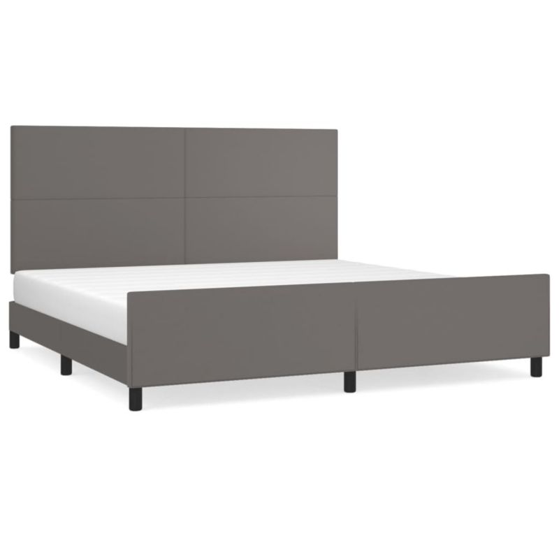 Łóżko tapicerowane WaszeMeble 200x200 cm szara WM-3125473 1 szt.