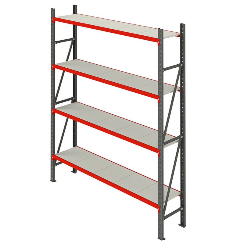 Regał metalowy magazynowy warsztatowy Mega-M FORTIS 4-półkowy 240x267x50 cm moduł bazowy 1000kg 1szt.