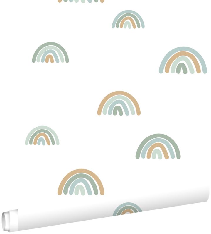 Tapeta ESTAhome tęcze popielatej miętowej zieleniIszaro-niebieskim 53 cm x 10.05 m - 1 rol.