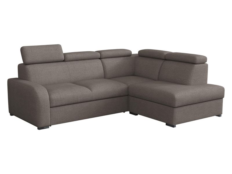 Narożnik z funkcją spania MIRJAN 24 Oslo 2rRLXp prawy 2R+R+LXP taupe welur 1 szt.
