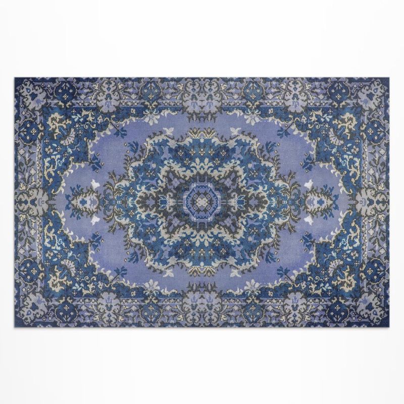Balkonowy Dywan Winylowy UV Wallfluent 150x225 cm Tradycyjny błękit bliskowschodni 1 szt.