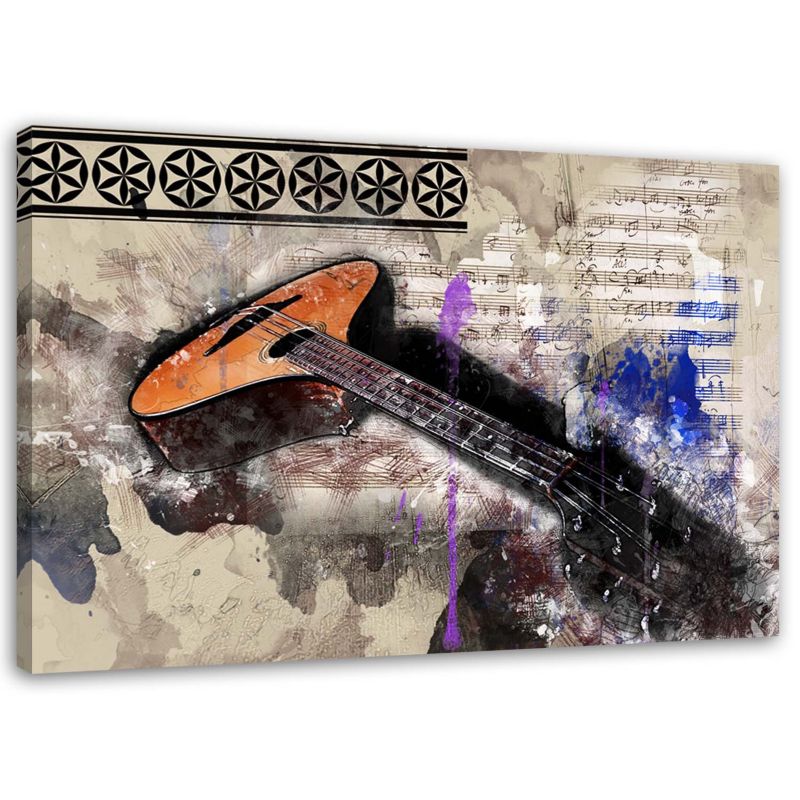 Obraz na płótnie Feeby Gitara abstrakcja retro 30x20cm 1szt