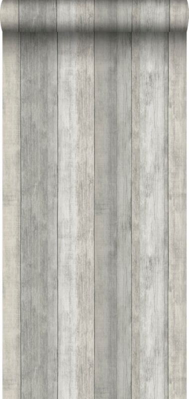 Tapeta Sanders & Sanders wygląd drewna jasnoszarym 53 cm x 10 m - 1 rol.