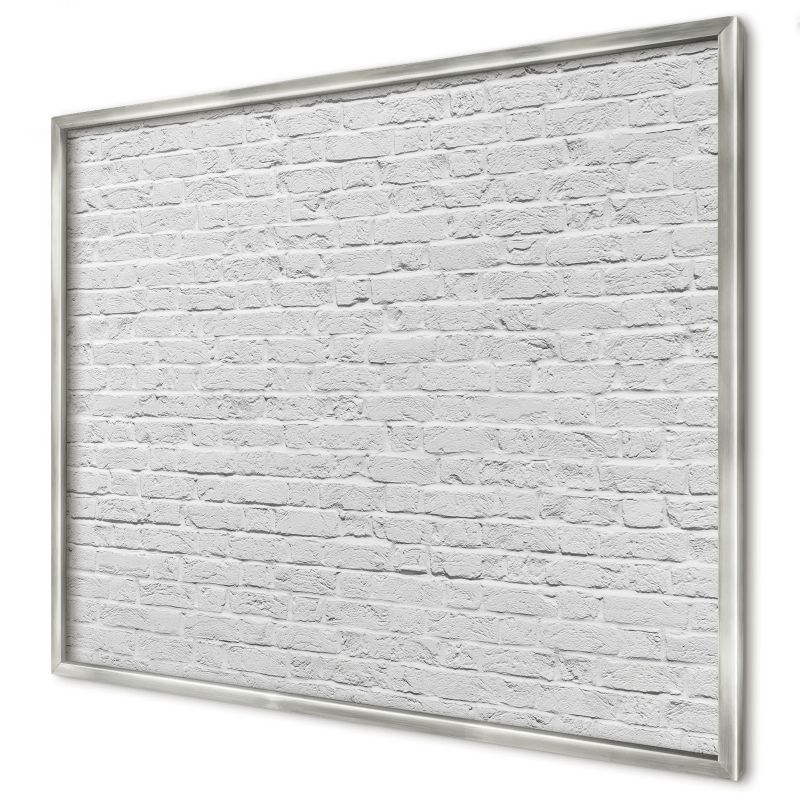 Magnetyczna tablica ozdobna Wallfluent 80x60 Ceglana ściana w srebrnej ramie 1szt