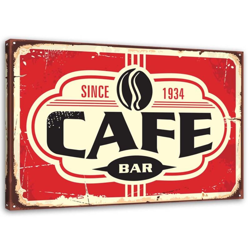 Obraz na płótnie Feeby Bar kawowy retro 100x70cm 1szt