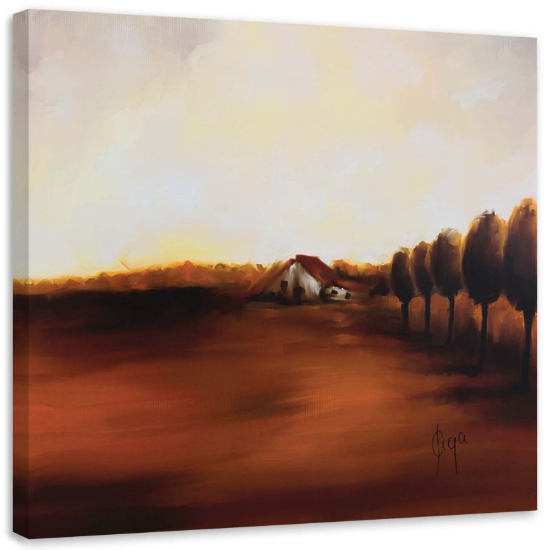 Obraz na płótnie Feeby Letni widok na wieś 30x30cm 1szt