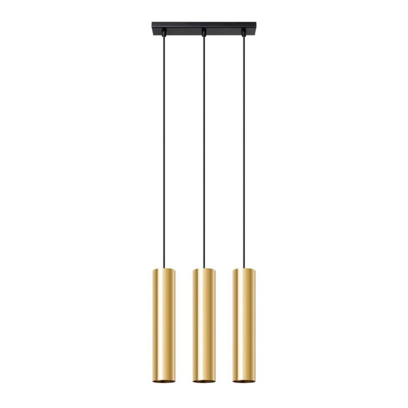 Lampa wisząca Sollux Lighting Lagos 4104 złoty połysk tuba 3xGU10 x 1 szt.