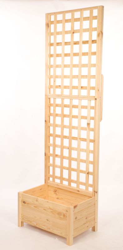 Pergola drewniana MODO24 wysoka z donicą na nogach 190x60x40 cm naturalne drewno 1 szt.