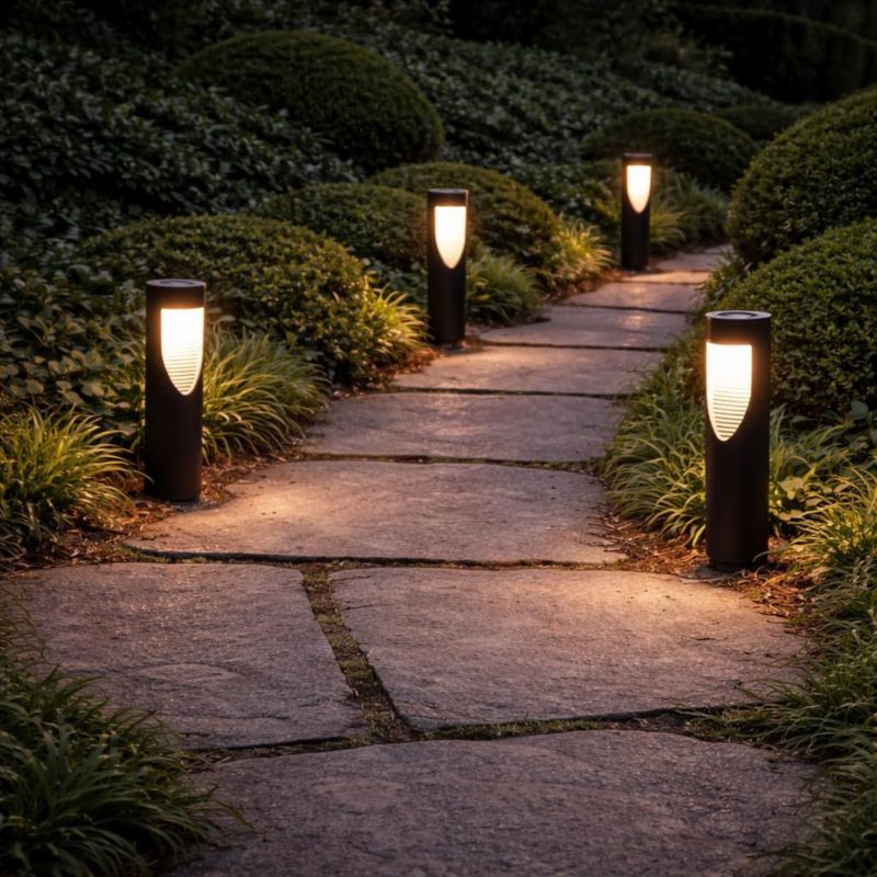 Lampa Solarna Lumiled Ogrodowa LED Wbijana Słupek 34cm BURGO 4000K IP44 4 szt.