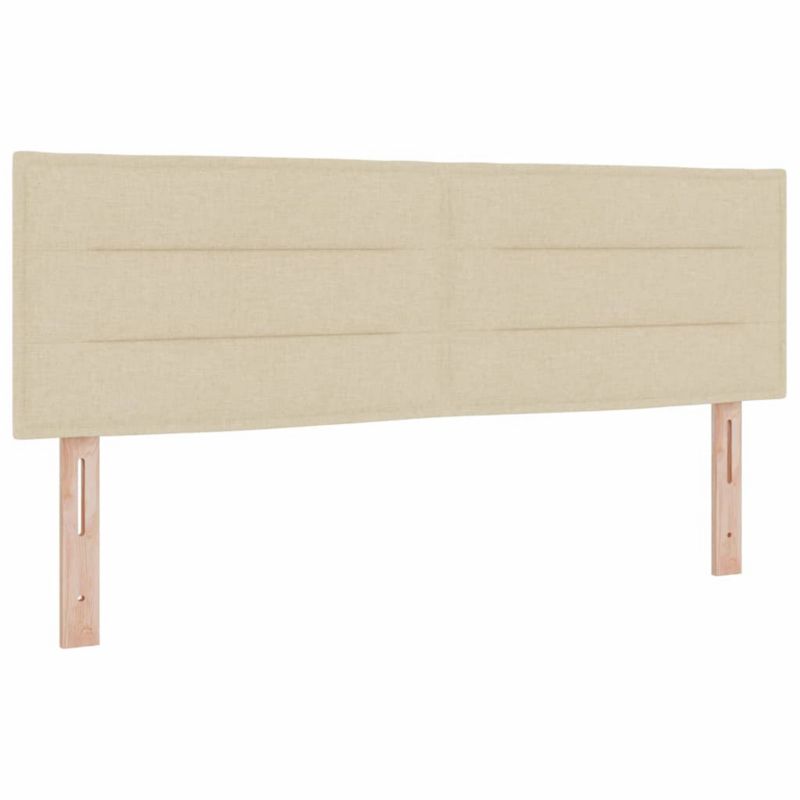 Łóżko z materacem WaszeMeble 140x200 cm Kremowy tkanina WM-3340155 1 szt.