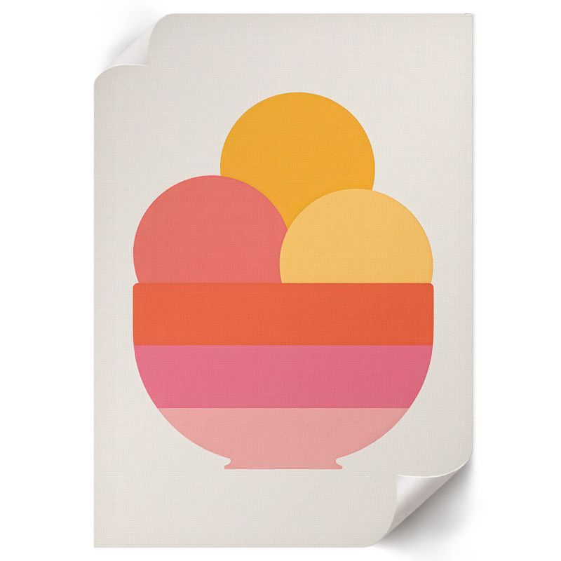 Plakat Na Ścianę ArtPrintCave 42x59,5 cm Minimalistyczne lody Afterimage 1 szt.