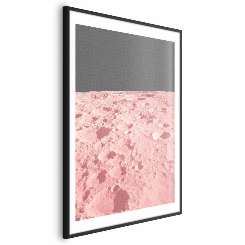 Plakat Artgeist Różowy księżyc 60x90 cm z ramą czarną 1 szt